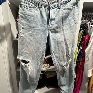 Old Navy Light Blue Distressed Boyfriend Jeans